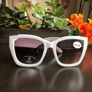 Aldo sunglasses white gold